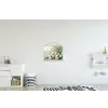 Paaseieren - Pasteltinten - Bloemen textielposter latten blank klein -kinderkamer