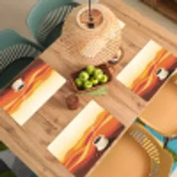 Koffie - Landschap - Oranje - Koffiebonen Placemat vinyl groot -zzsfeer5_Kitchenyeah-website