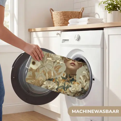 Vrouw - Bloemen - Zonnebril - Wit Badmat klein -USP_WasbaarNL