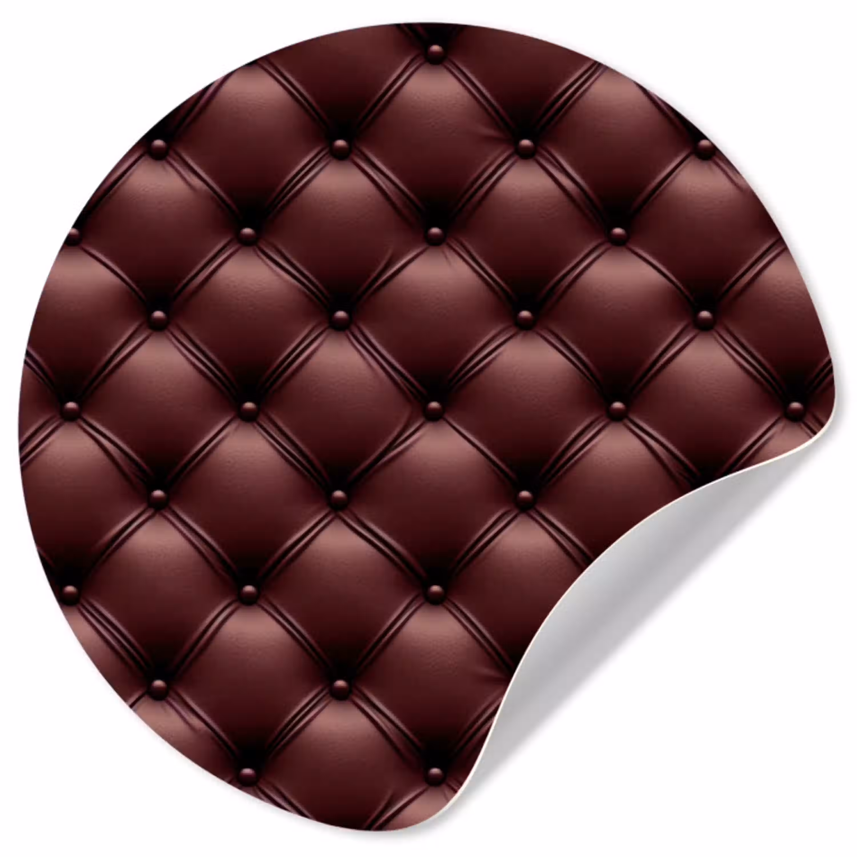 Leer - Patroon - Bordeaux Wandcirkel behangsticker klein 186 -3d