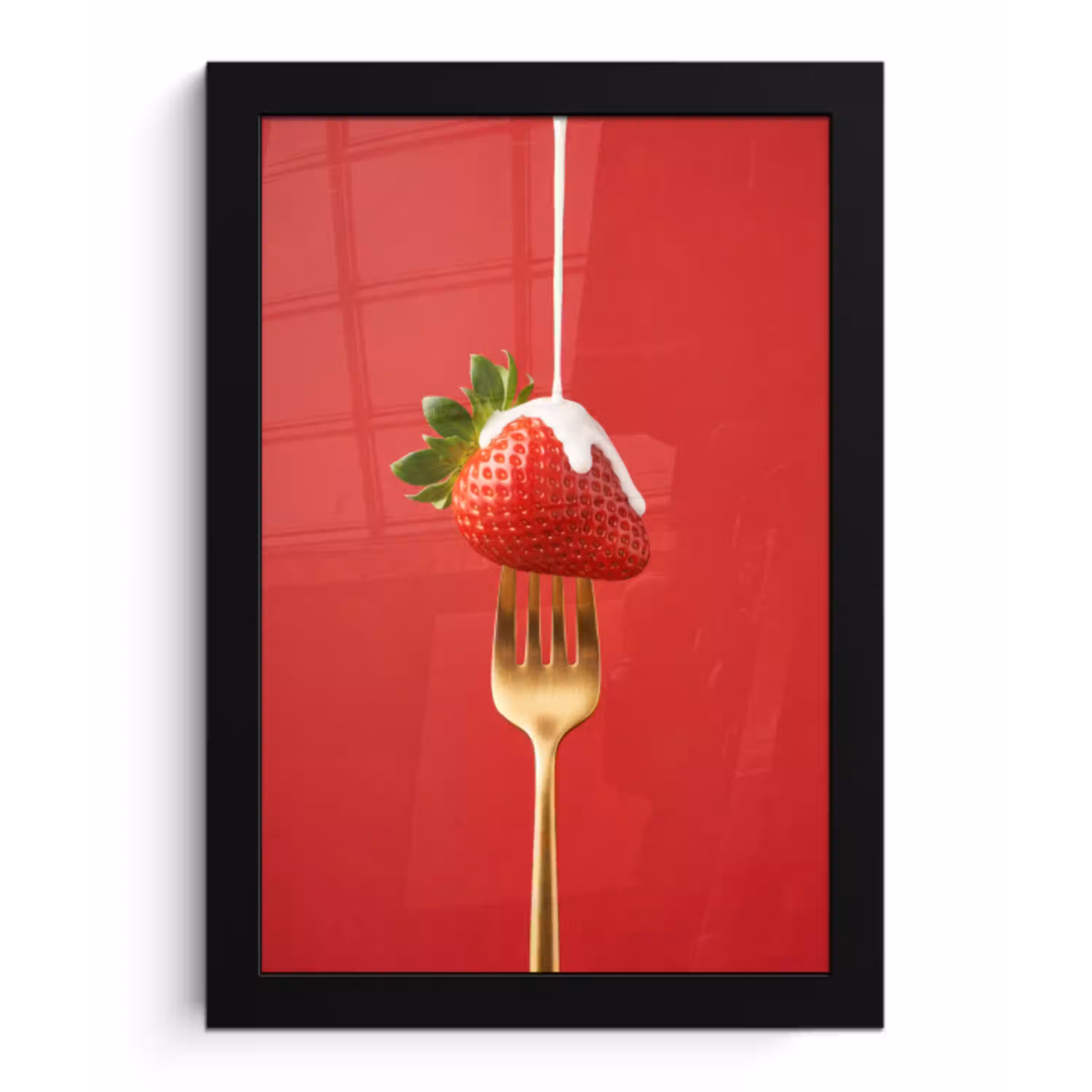 Fruit - Room - Modern fotolijst zwart zonder passe partout klein -3d