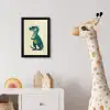 Dinosaurus - Turquoise - Stekels fotolijst zwart zonder passe partout klein -usfeer4_kinderkamer