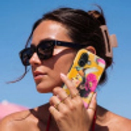 Vogel - Vrouw - Abstract - Bloem Toughcase MagSafe Apple iPhone 17 klein -Sfeer2V