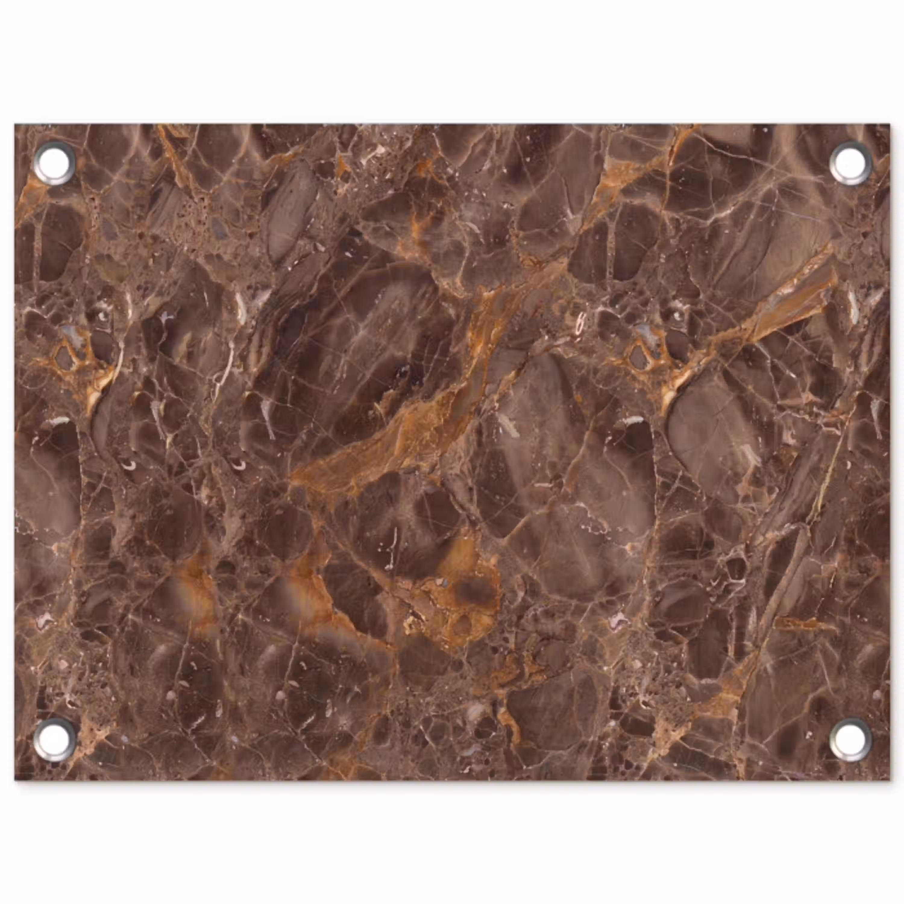 Marmer - Patroon - Natuur - Bruin - Goud tuinposter los doek klein -3d