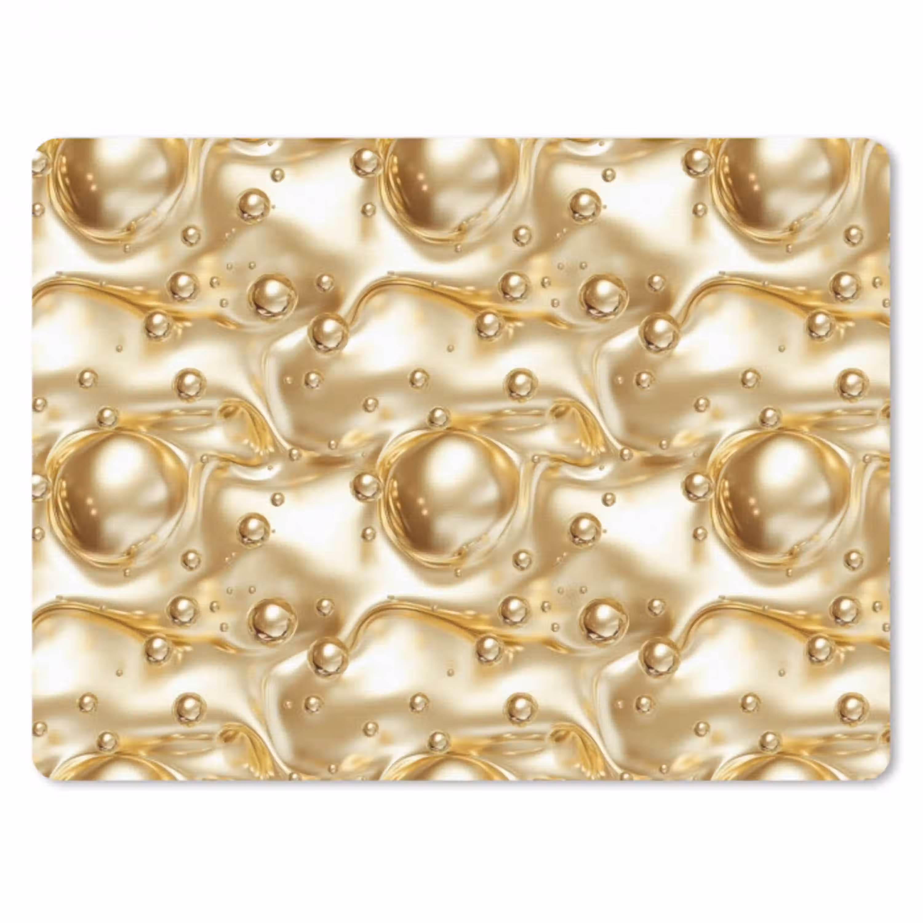 Vloeibaar - Druppels - Goud muismat rubber klein 262 -3d