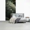 Blad - Groen - Nerven - Regendruppels fotobehang vinyl groot -slaapkamer