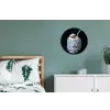 Kokosnoot - Eten - Delfts blauw - Drinken Wandcirkel aluminium klein -slaapkamer
