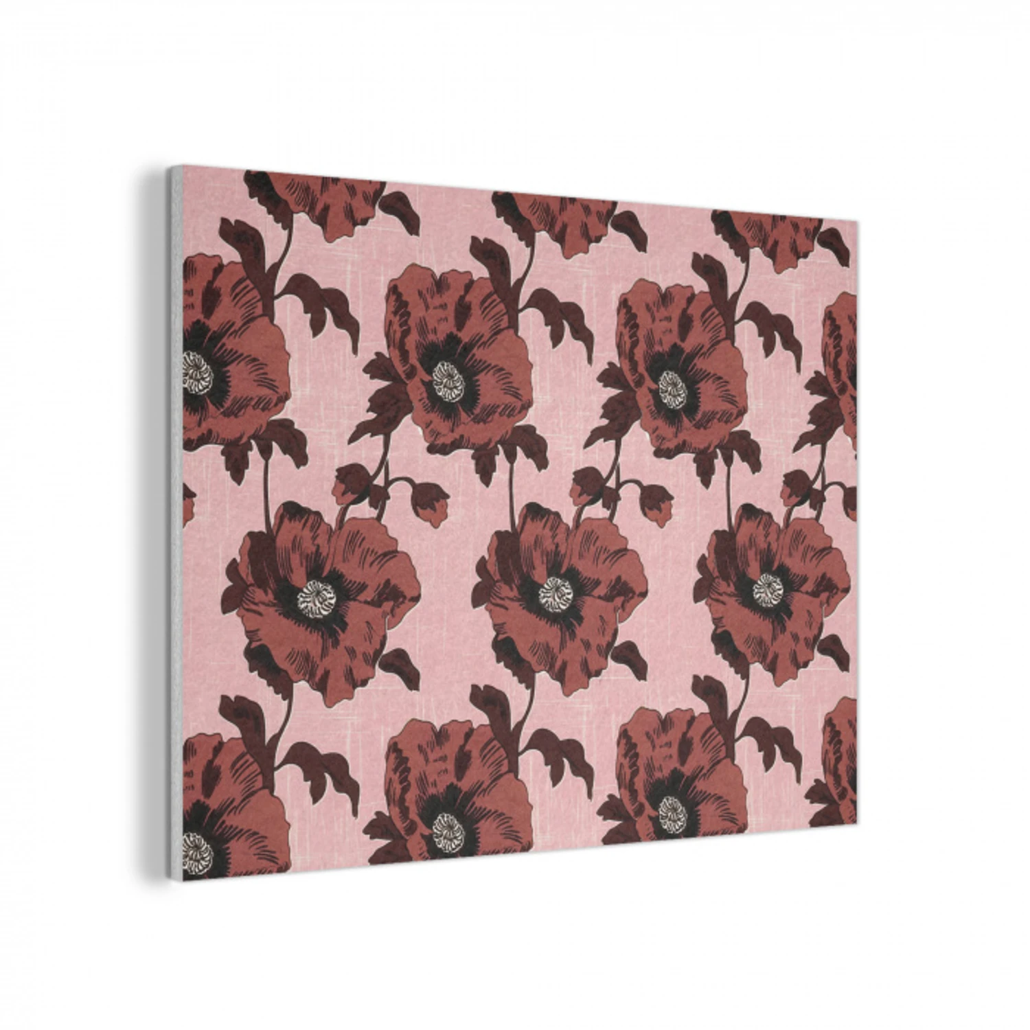 Bloemen - Retro - Rood PET vilt klein 837 -3d
