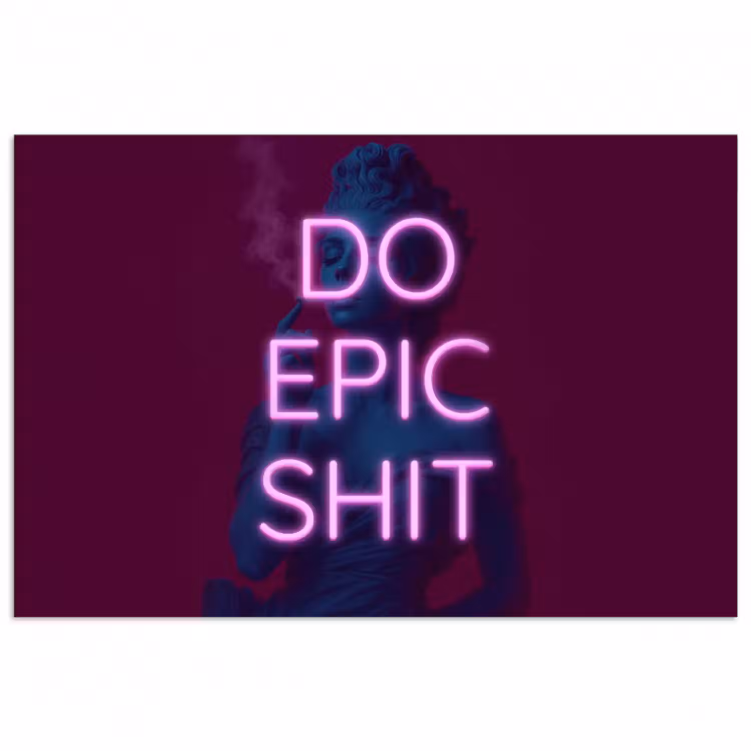 Poster - Büste - Neon - LED - Buchstaben