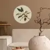 Tak - Groene Bladeren - Vruchten Wandcirkel behangsticker klein -sfeer1