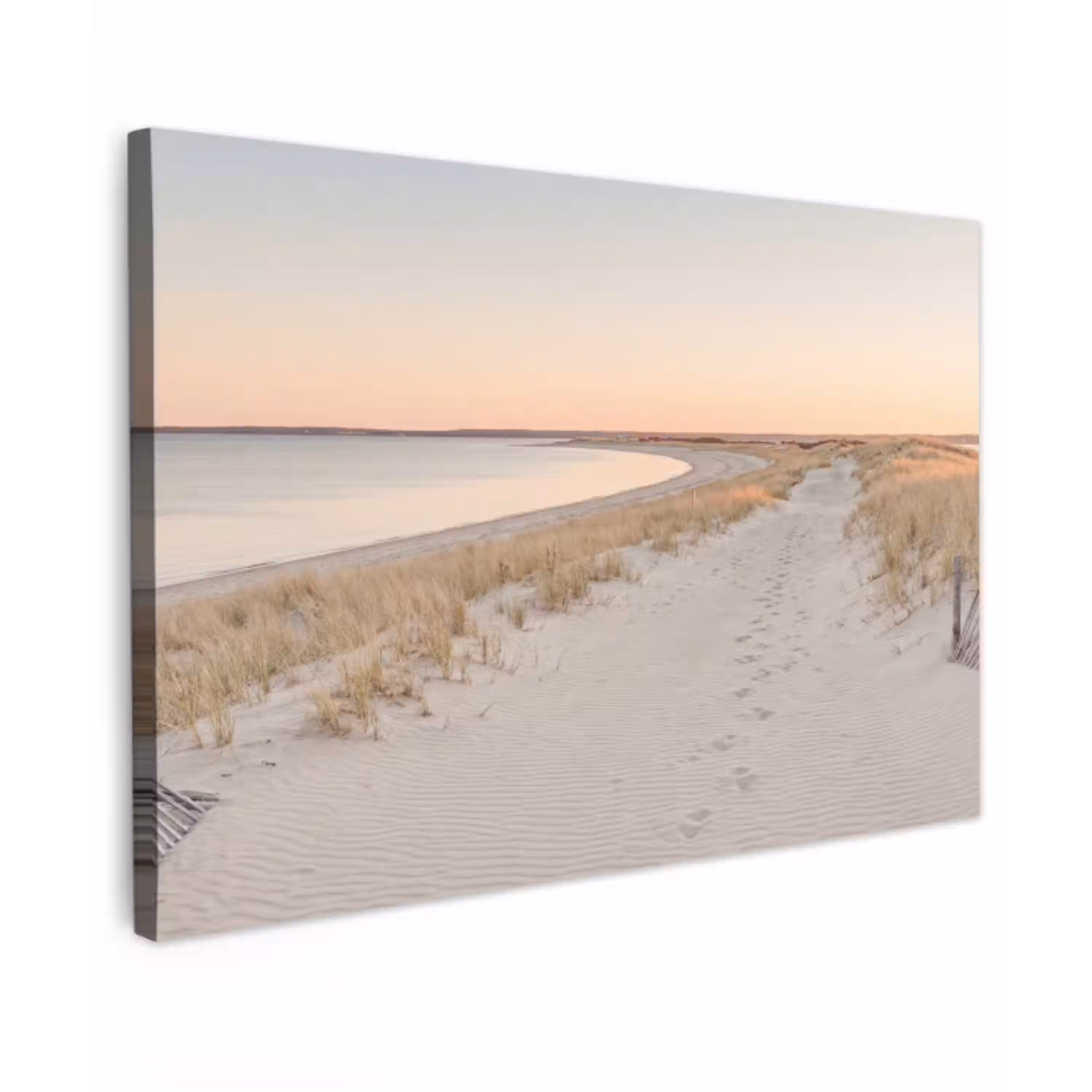 Kustlijn - Horizon - Hek Tuinposter op houten frame 2 cm dik klein -3d