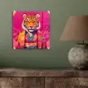 Tijger - Kimono - Planten - Roze plexiglas 5mm klein -sfeer3