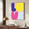 Love - Valentijn - Kleurrijk Textielframe zwart klein -sfeer3