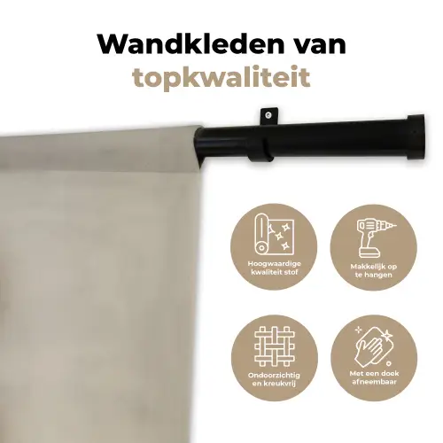 Pinda - Ruw - Beige Wandkleed katoen klein -sfeer2