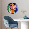 Portret - Vrouw - Modern Fotolijst rond zonder passe partout klein -sfeer2