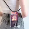 Eiffeltoren - Parijs - Roze Hoesje iPhone 16 Pro Max met koord klein -sfeer5