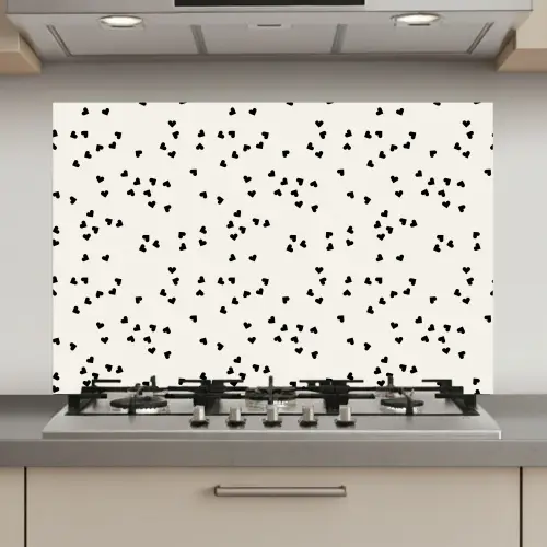 Valentijn - Liefde - Wit - Zwart keuken achterwand spatscherm klein 900 -3d_website