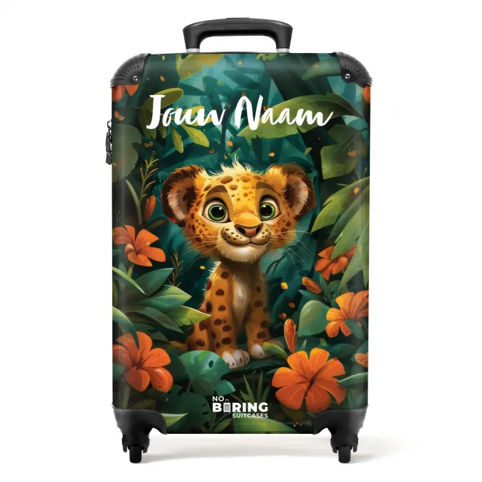 Liam luipaardje NBS - Handbagage koffer - Kinderen Unisex middel -productfoto_recht