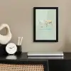 Wereldkaart - Realistisch - Kaart fotolijst zwart zonder passe partout klein -sfeer1
