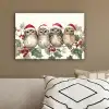 Uilen - Tak - Hulstblaadjes - Kerstmuts canvas 2cm klein -sfeer3
