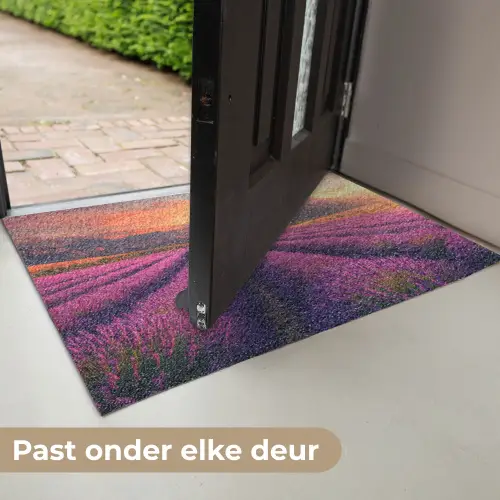 Lavendelveld - Quote - Zonsondergang Deurmat klein -USP_NL
