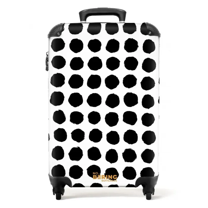 Ruwe stippen in rastervorm NBS - Handbagage koffer - Volwassenen Unisex middel -productfoto_recht