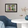 Hortensia - Doorkijk - Bloemen - Zomer - Paars - Pad fotolijst zwart zonder passe partout klein -sfeer4