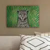 Panter - Zebrapatroon - Groen canvas 2cm klein -sfeer3