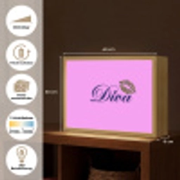 Diva - Lip - Panterprint - Roze Light Box met batterij (Wandlamp) middel -USP_websiteoverzichtDE