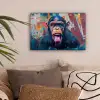 Aap - Tong - Abstract - Zwart canvas 2cm klein -sfeer1