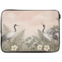 Kraanvogels - Natuur - Roze laptophoes neopreen klein -zkaufland3dotto