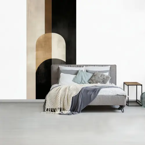 Geometrische - Vormen - Wit fotobehang vinyl groot -slaapkamer