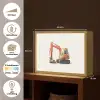 Graafmachine - Oranje - Illustratie - Minimalistisch Light Box met batterij (Wandlamp kind) middel -USP_websiteoverzichtNL