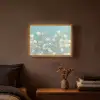 Stängel – Blumen – Luft – Weiß Light Box met batterij (Wandlamp) middel -sfeer4