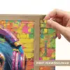 Graffiti - Chimpansee - Street art - Koptelefoon - Aap Light Box met batterij (Wandlamp) middel -USP_websiteprintNL