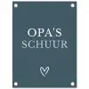 Opa's Schuur met Hart tuinposter los doek klein -3d