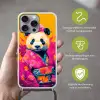 Kimono - Roze - Panda - Bloemenkroon Hoesje iPhone 16 Pro Max met koord klein -sfeer2_NL