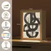 Cirkels - Lijnen - Vormen - Zwart Light Box met kabel (Tafellamp) klein -USP_NL