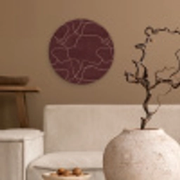 Abstract - Modern - Bruin Wandcirkel kunststof plaat 5mm dik klein 188 -sfeer1