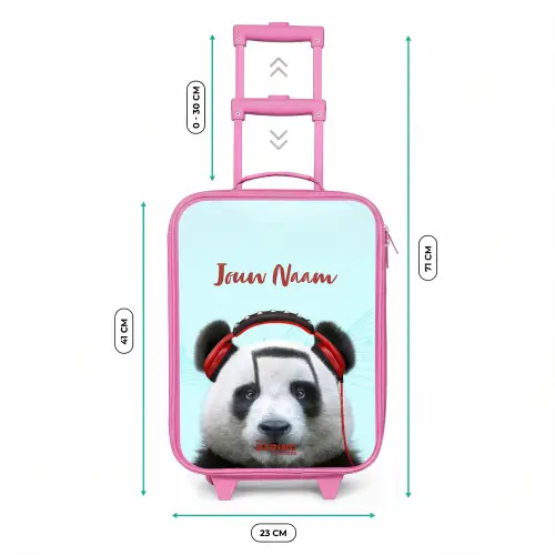 Kees de Panda Kinderkoffer - Roze klein -productfoto_formaten