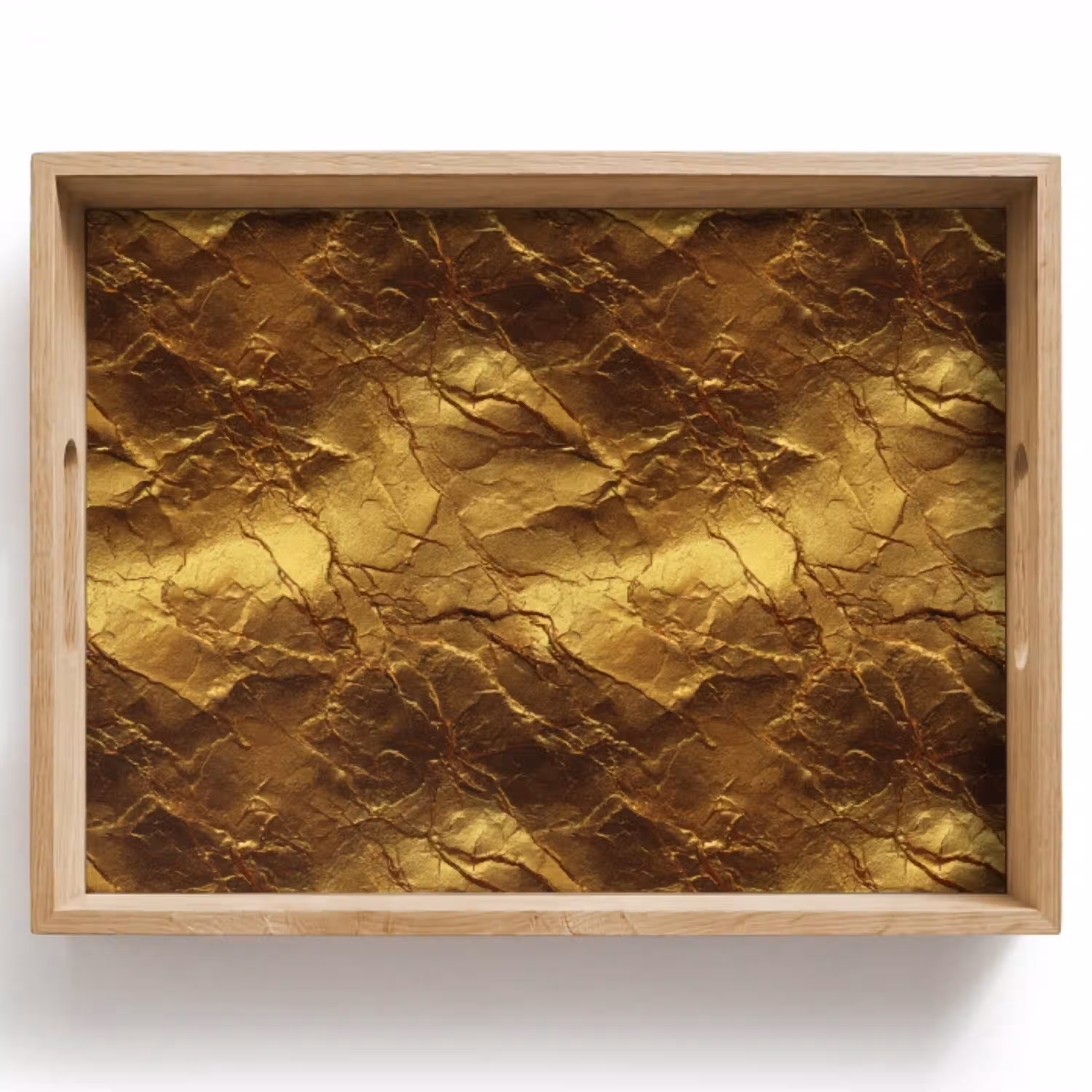 Bladgoud - Textuur  - Goud Dienblad Rechthoek middel 911 -z3d_shopping
