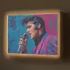 Zingende man - Glitterjas - Microfoon Light Box met batterij (Wandlamp) middel -z3d_website