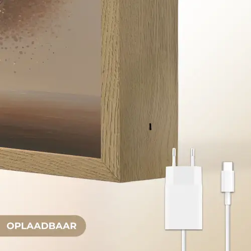 Bootje - Blaadjes - Goud - Water Light Box met batterij (Wandlamp) middel -USP_websiteoplaadbaarNL