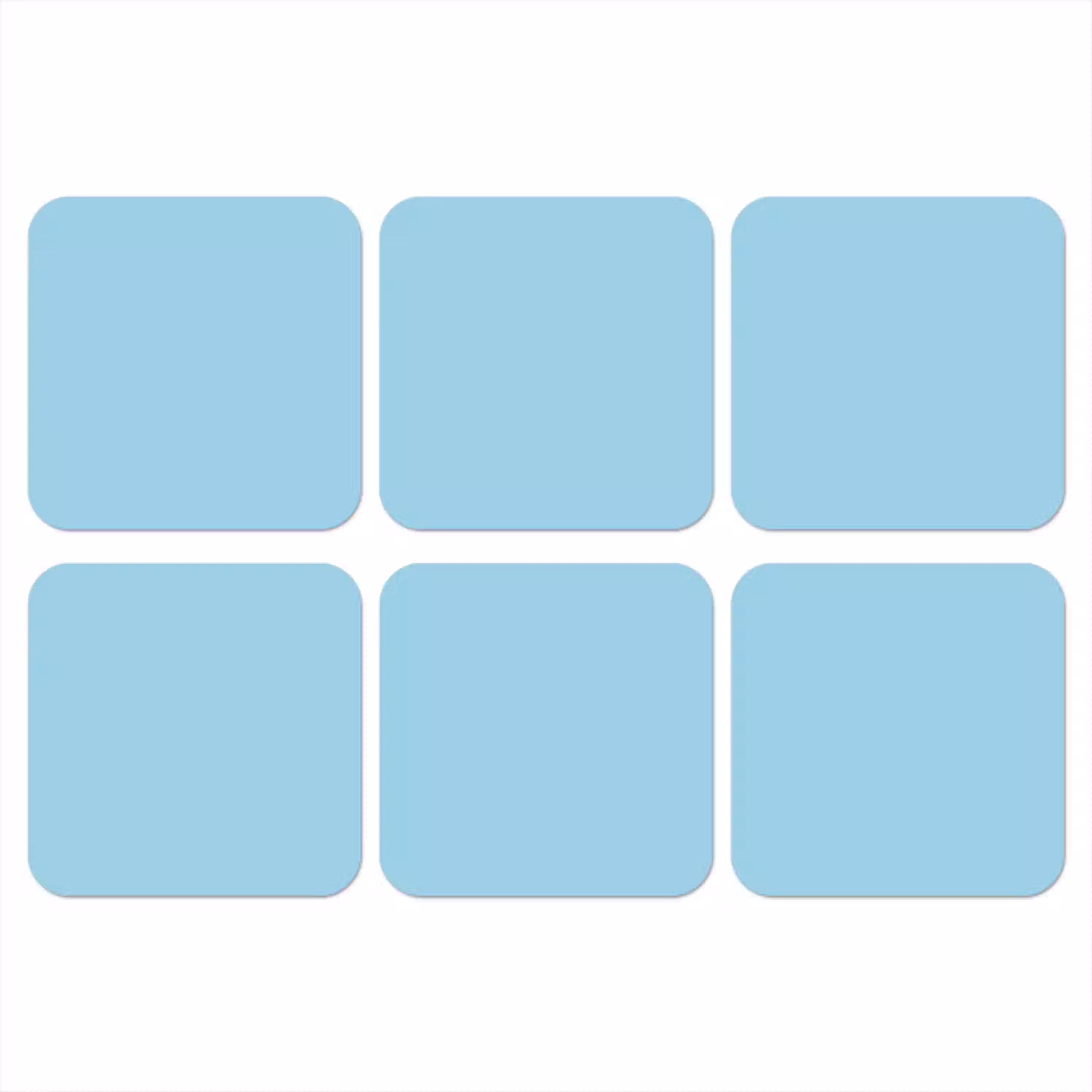 Ice - Blue - Blauw onderzetter kurk middel 366 -3d