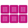 Focus on the good - Roze - wit onderzetter kurk middel -3d
