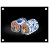 Sushi - Delfts blauw - Rijst - Vis - Elegant tuinposter los doek klein -3d