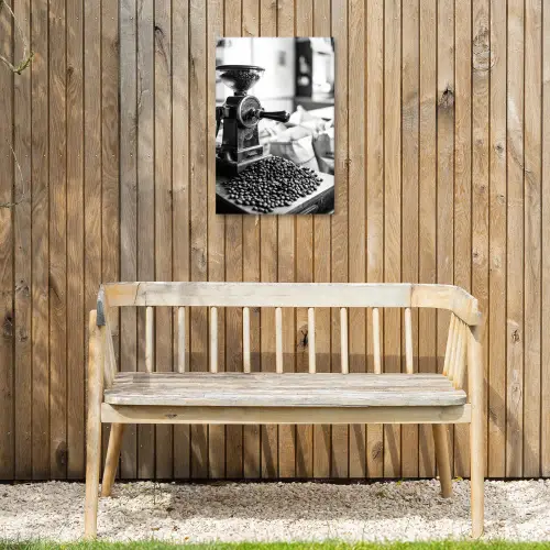 Koffiemolen - Gemalen - Vintage Tuinposter op houten frame 2 cm dik klein -sfeer4