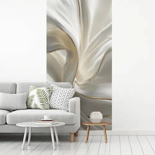 Stof - Plooien - Goud fotobehang vinyl groot -woonkamer