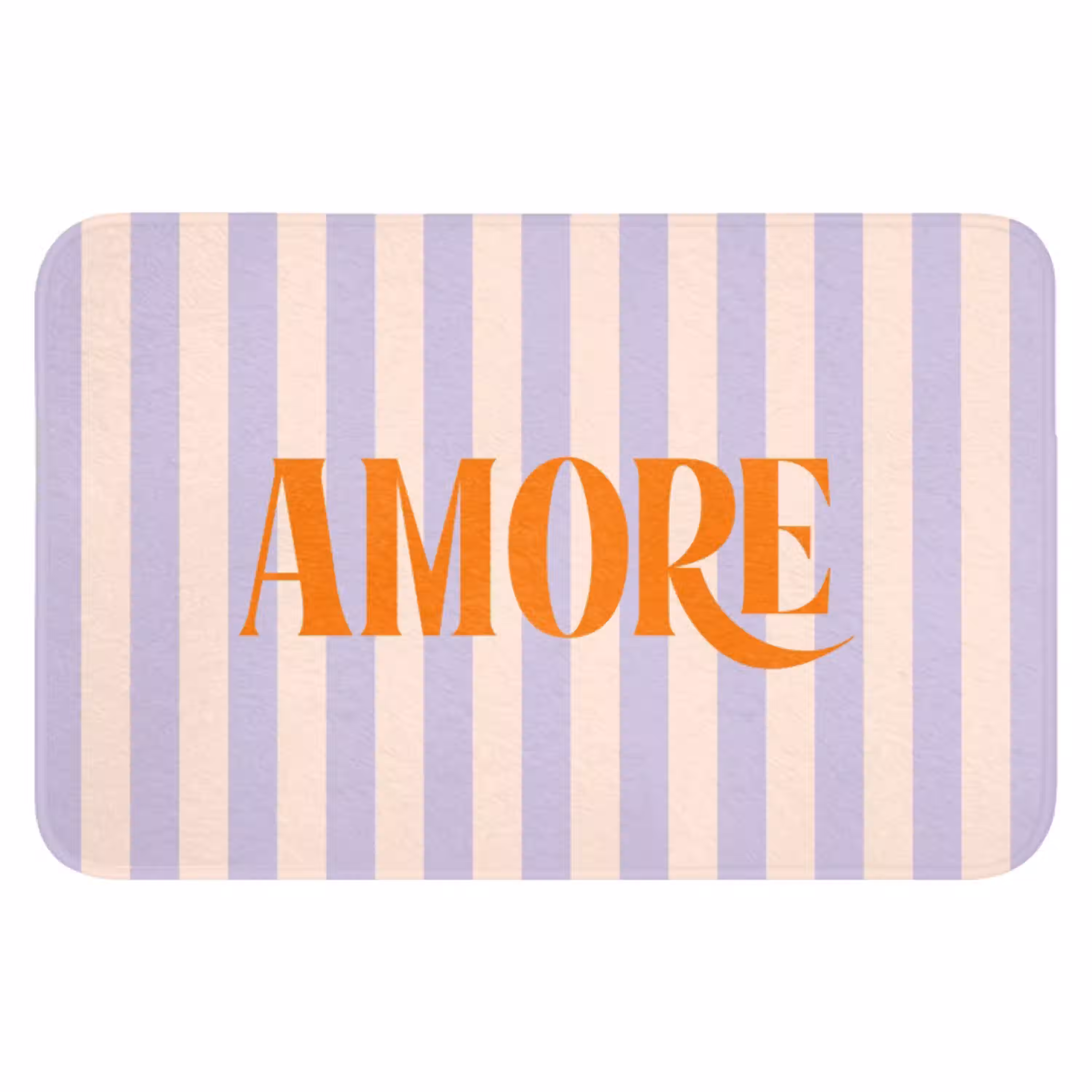 Lila - Oranje - Strepen - Amore WCmat klein -3d