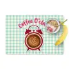 Koffie - Klok - Groen Placemat vinyl groot -zzzproduct_Kitchenyeah-website